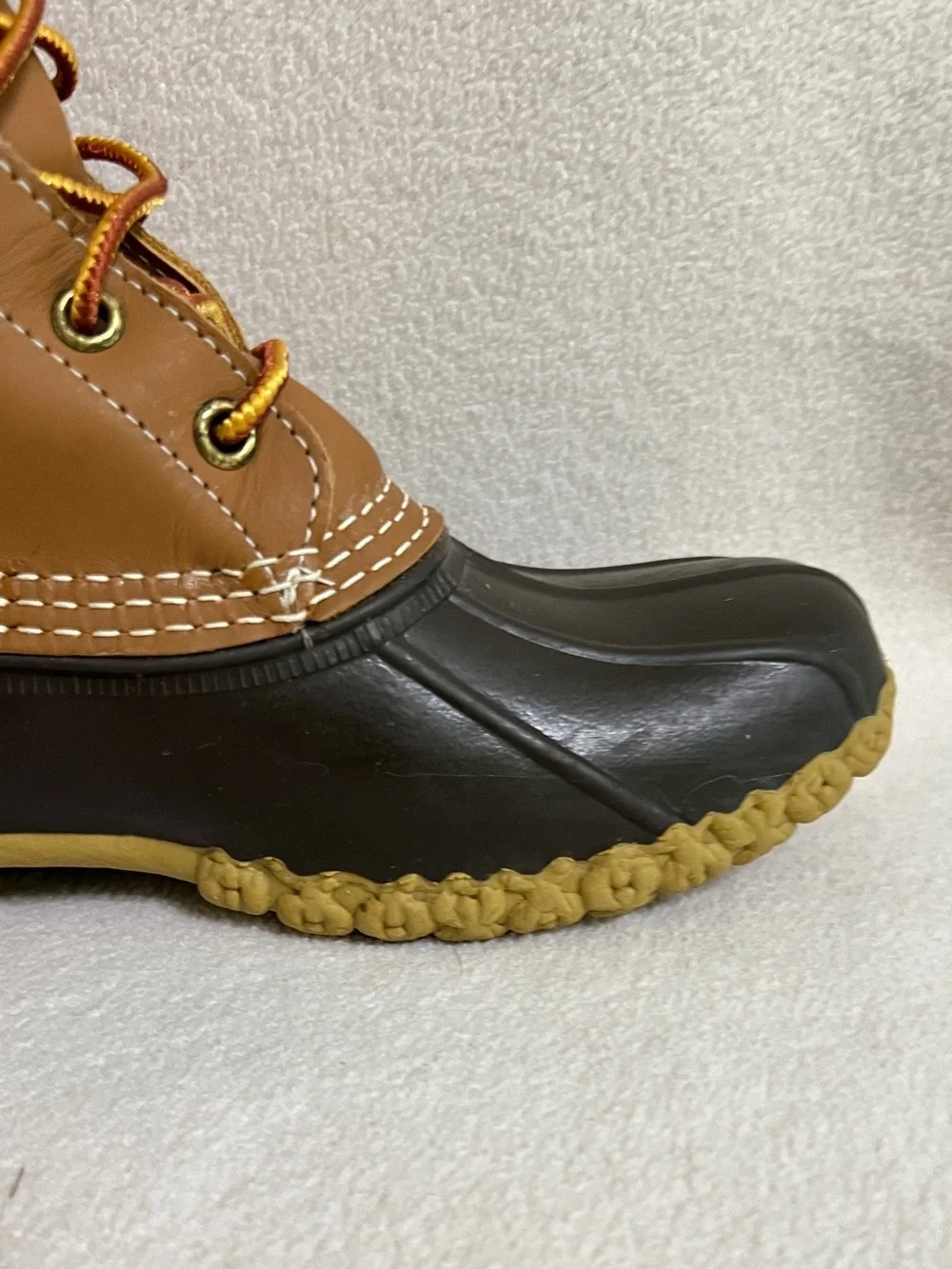 L.L.Bean Duck Hunting Bean Boots Brown Leather Waterproof Size 6 (Fits Like 7)